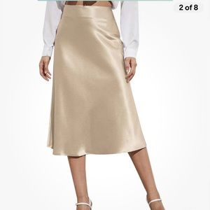 Zara A- line satin skirts